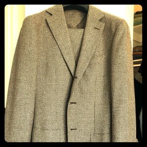 Wool, cashmere brown suit supply suit